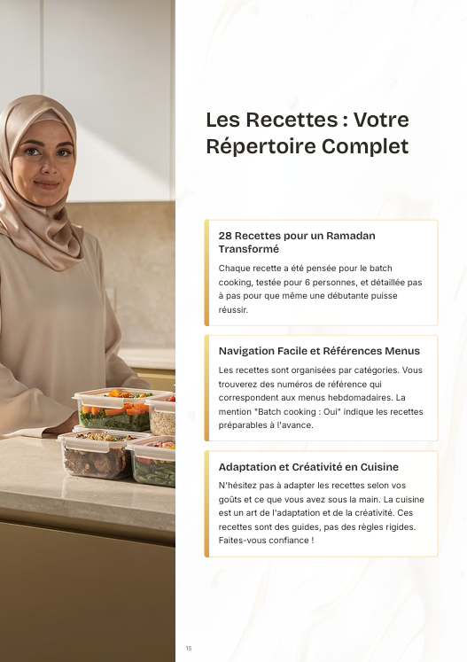 Batch Cooking Ramadan – Ebook Organisation & Repas à l’Avance