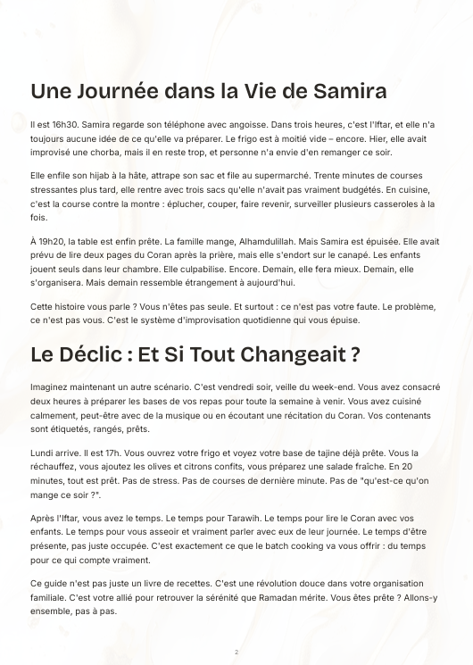 Batch Cooking Ramadan – Ebook Organisation & Repas à l’Avance